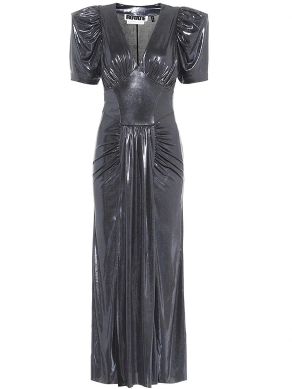 NWT Rotate Alma Metallic Short Sleeve Midi Dress sz 6